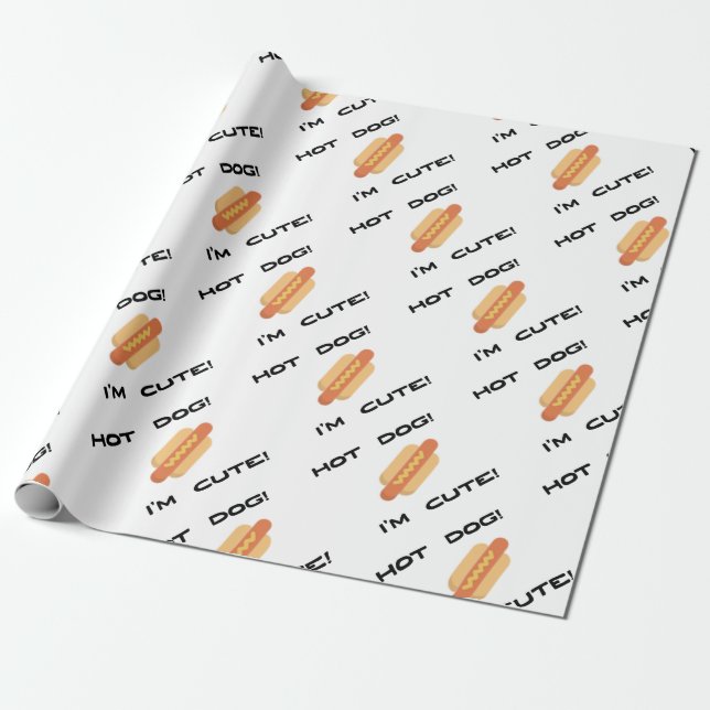 Papel De Regalo Perro caliente soy lindo (Desenrollado)