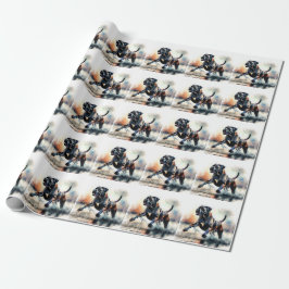 Papel De Regalo Perro Cane Corso acuarela