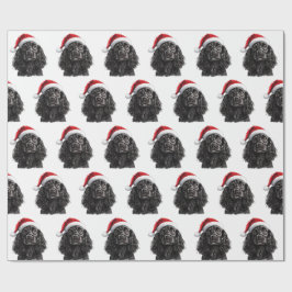 Papel De Regalo Perro Cocker Spaniel inglés negro con sombrero de 