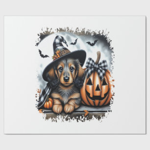 Papel De Regalo Perro Dachshund Halloween