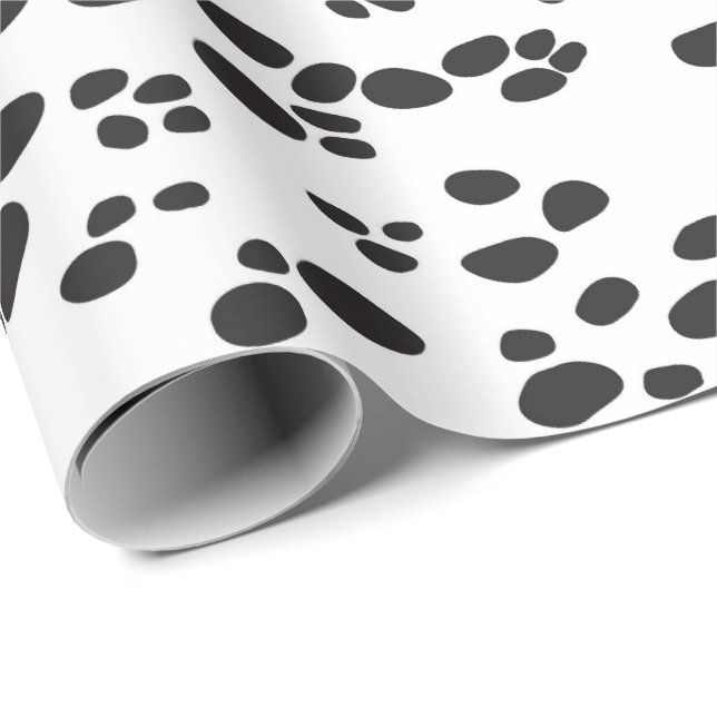 Papel De Regalo PERRO dálmata el | blanco y trasero (Esquina del rollo)