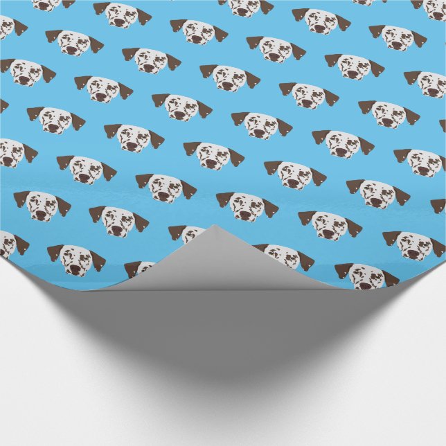 Papel De Regalo Perro Dalmatiano de manchas marrones (Esquina)