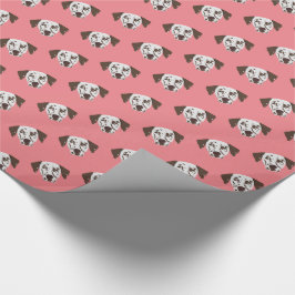 Papel De Regalo Perro Dalmatiano de manchas marrones