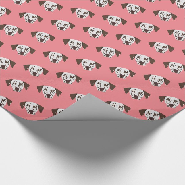 Papel De Regalo Perro Dalmatiano de manchas marrones (Esquina)