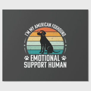 Papel De Regalo Perro de apoyo emocional humano Foxhound americano