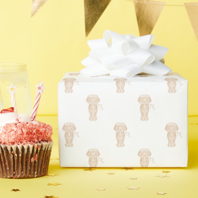 Papel De Regalo Perro de Dachshund Sausage, de larga tradición (Fiesta de cumpleaños )