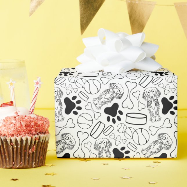 Papel De Regalo Perro de Dachshund Sausage, de larga tradición (Fiesta de cumpleaños )