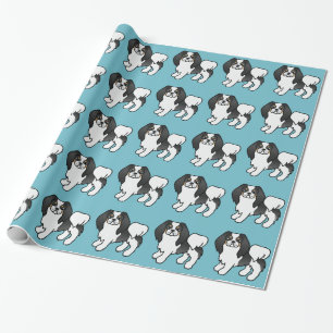 Papel De Regalo Perro de dibujos animados japonés tricolor