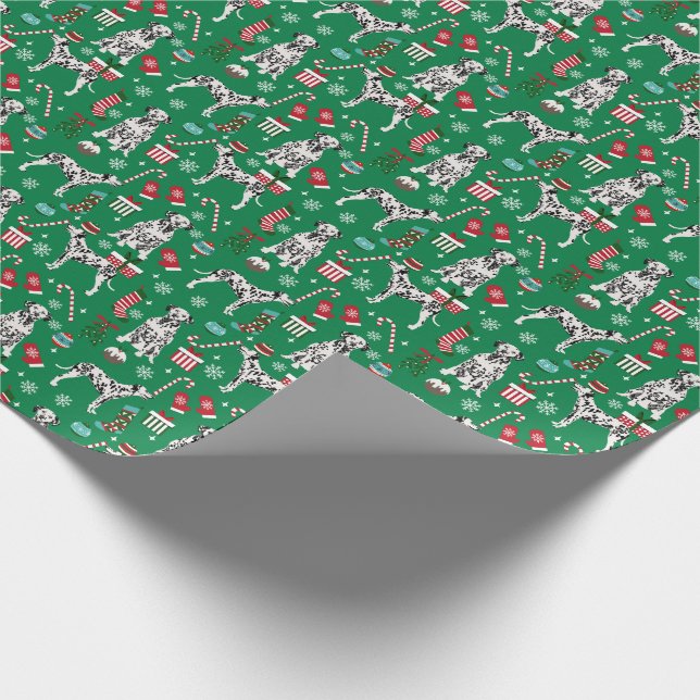 Papel De Regalo Perro de los Navidades Dalmatian Dog (Esquina)
