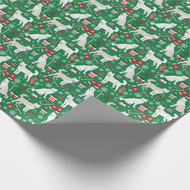 Papel De Regalo Perro de los Navidades Jindo (Esquina)