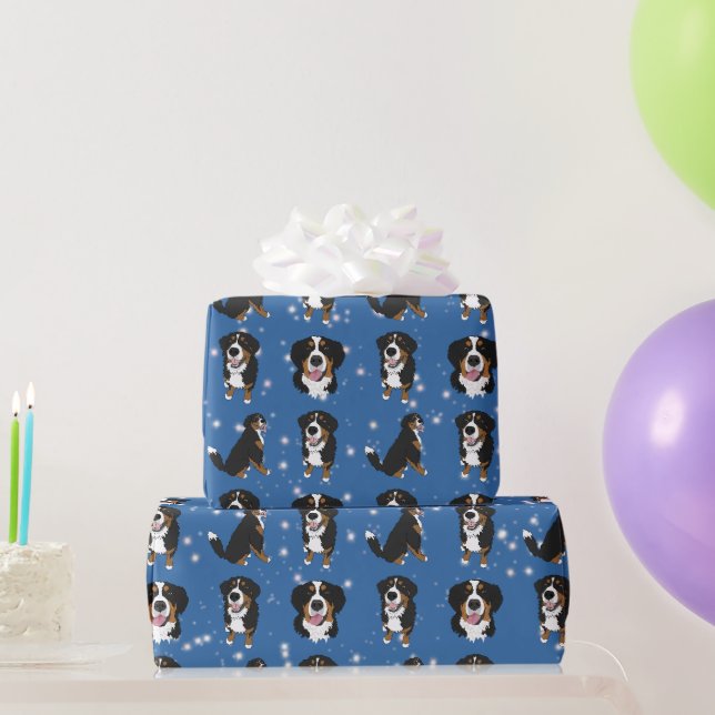 Papel De Regalo Perro de montaña de Bernese (Regalos de fiesta)