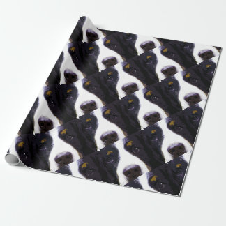 Papel De Regalo perro de montaña de Bernese púrpura moderno