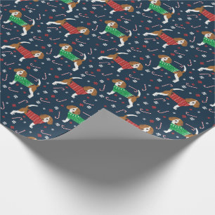 Papel De Regalo Perro de Navidades de Beagle Sweater