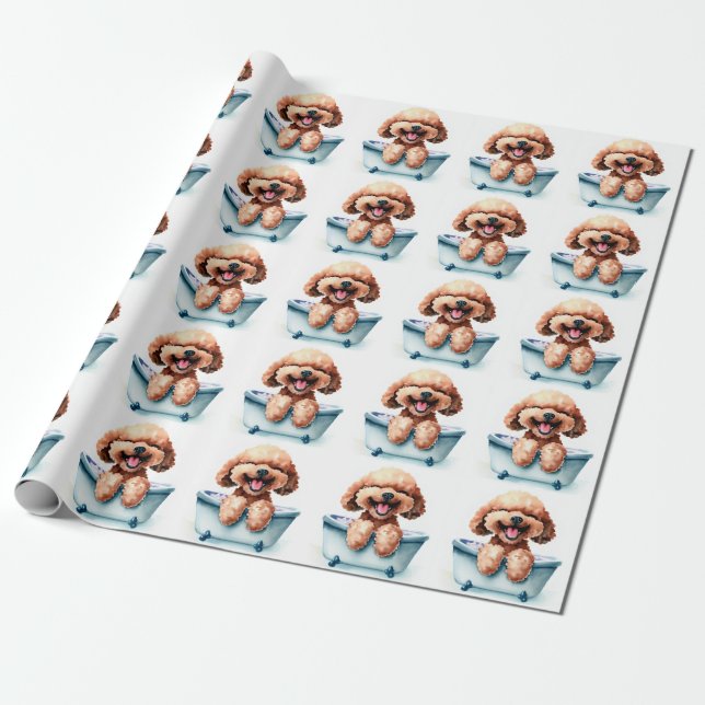 Papel De Regalo Perro de perro cangrejo (Desenrollado)