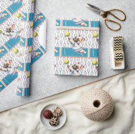 Papel De Regalo Perro de tenis Juguemos el juego