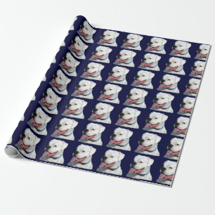 Papel De Regalo Perro del Boxeador blanco