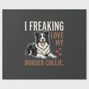 Papel De Regalo Perro divertido de amor Border Collie