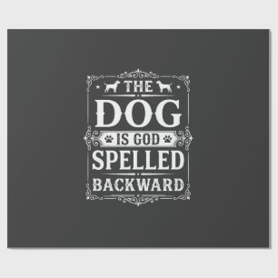 Papel De Regalo Perro Divertido Dios Deletreado Al Revés