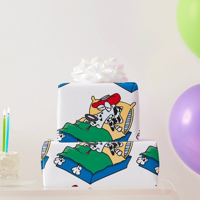 Papel De Regalo Perro Enfermo En La Cama (Subido por el creador)