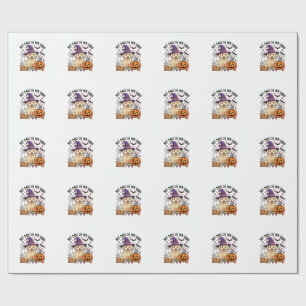 Papel De Regalo Perro Es Boo Halloween Bruja Cachorro Calabaza_1