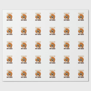 Papel De Regalo Perro Es Boo Pug Halloween Fantasma Calabaza