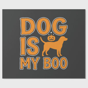Papel De Regalo Perro Es Mi Boo Halloween Perro
