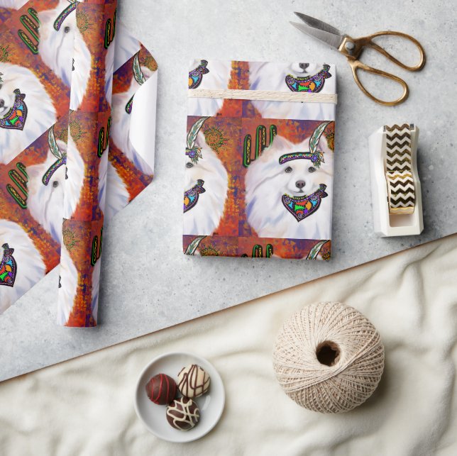 Papel De Regalo Perro esquimal americano (Artesanía)