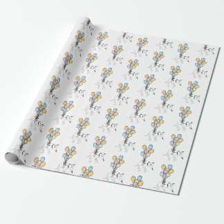 Papel De Regalo Perro Globo Viaje en Globo Cumpleaños