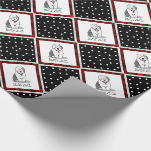 Papel De Regalo Perro inglés viejo podrido (gris 1) funesto