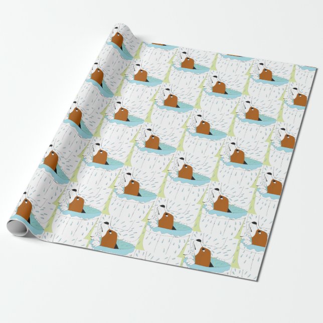 Papel De Regalo perro inodoro (Desenrollado)