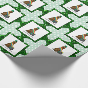 Papel De Regalo Perro irlandés del Día de San Patricio (rojo 1) Gr