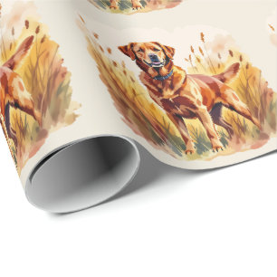 Papel De Regalo Perro Labrador Retriever Fox Rojo