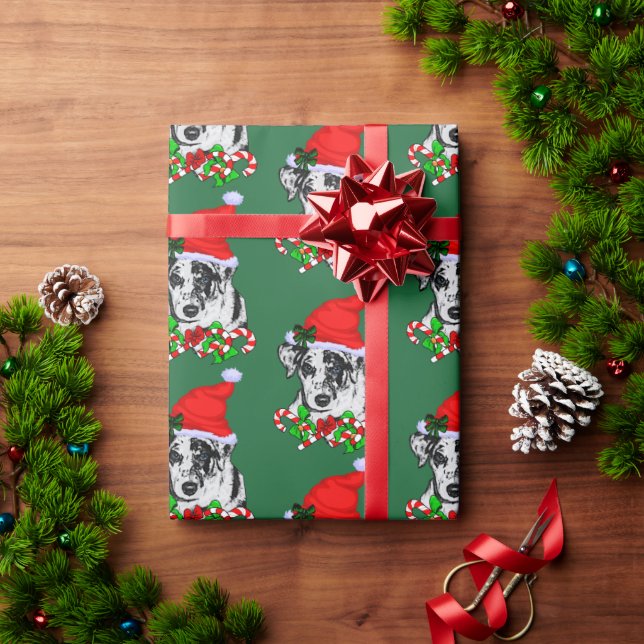 Papel De Regalo Perro Leopardo de Catahoula Navidad (Regalo de vacaciones)