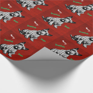 PAPEL DE REGALO PERRO LINDO DE TERRIER DEL ESCOCÉS, ESCOCÉS DE L