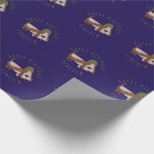 Papel De Regalo Perro lindo en un gorro personalizado