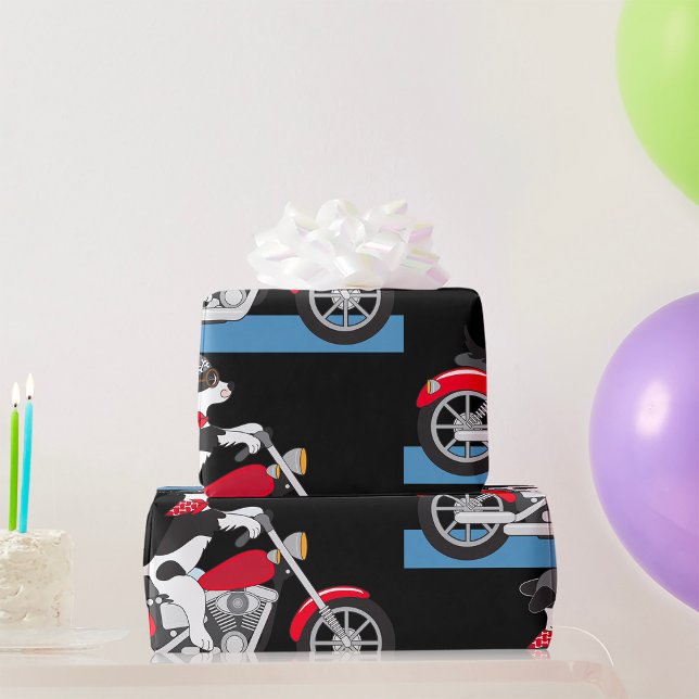 Papel De Regalo Perro motociclista (Subido por el creador)