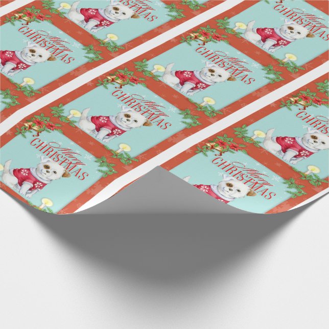 Papel De Regalo Perro navidad (Esquina)