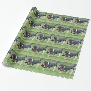 Papel De Regalo Perro oscuro de Basset Hound