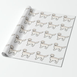 Papel De Regalo Perro Patrón de Dibujos Animados Retriever Dorado 