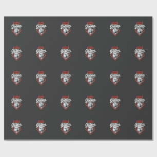 Papel De Regalo Perro Retro Retriever Dorado Golden Mantente Dorad