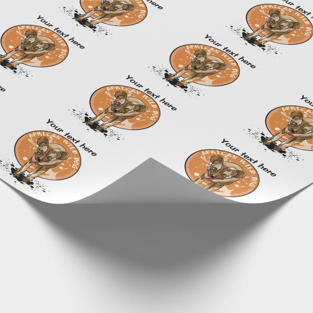 Papel De Regalo Perro salvaje africano de caza de cabra (Esquina)