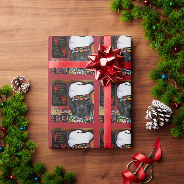 Papel De Regalo Perro Terranova                   (Regalo de vacaciones)