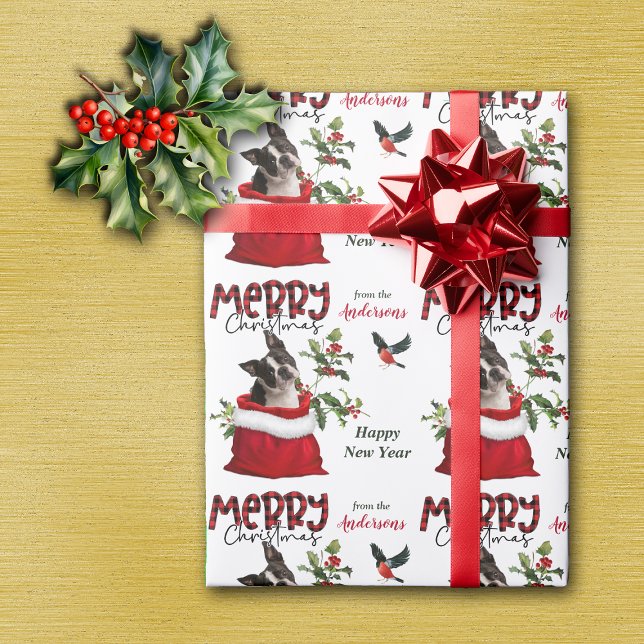 Papel De Regalo Perro terrorífico de Boston en bolsa de regalo par (Subido por el creador)