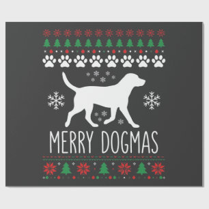 Papel De Regalo Perro Vector de Navidad de Dogmas Alegres