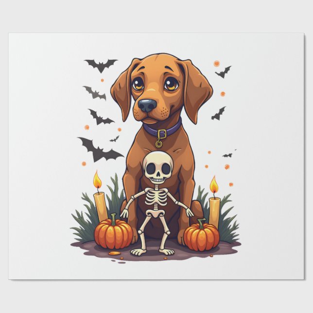 Papel De Regalo Perro Voodoo Vizsla (Superficie plana)