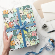 Perros apilados de menta y verde