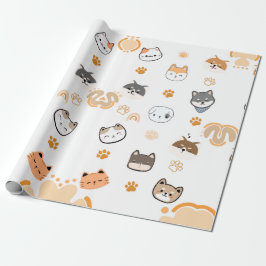 PAPEL DE REGALO PERROS CUADRADOS