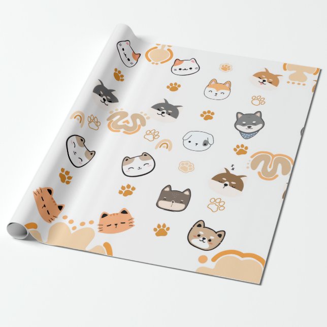 PAPEL DE REGALO PERROS CUADRADOS (Desenrollado)