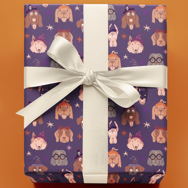 Papel De Regalo Perros de Halloween en disfraces (Subido por el creador)