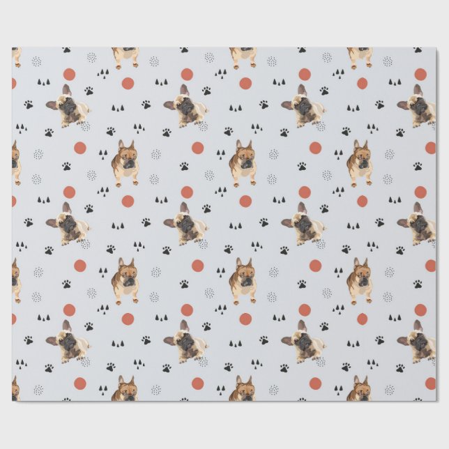 Papel De Regalo Perros de Navidad (Superficie plana)